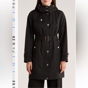 Michael Kors Water Resistant Belted rain Trench Coat
Jacket black Large NWT
